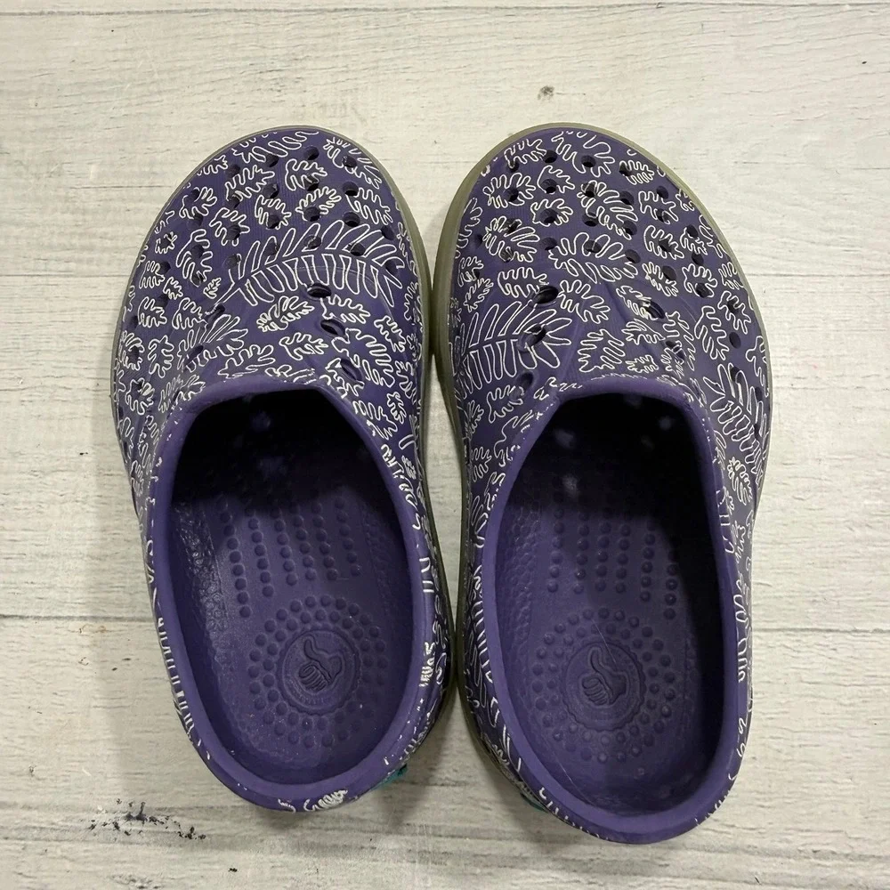 Native shoes kids purple leaves child size 7
